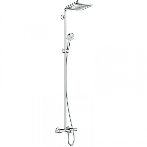 HG Crometta Showerpipe E 240 SHP: термостат для ванны + стойка с верхним душем 240х240мм + ручной душ со шлангом 160мм, цвет хром (Спеццена по акции!)