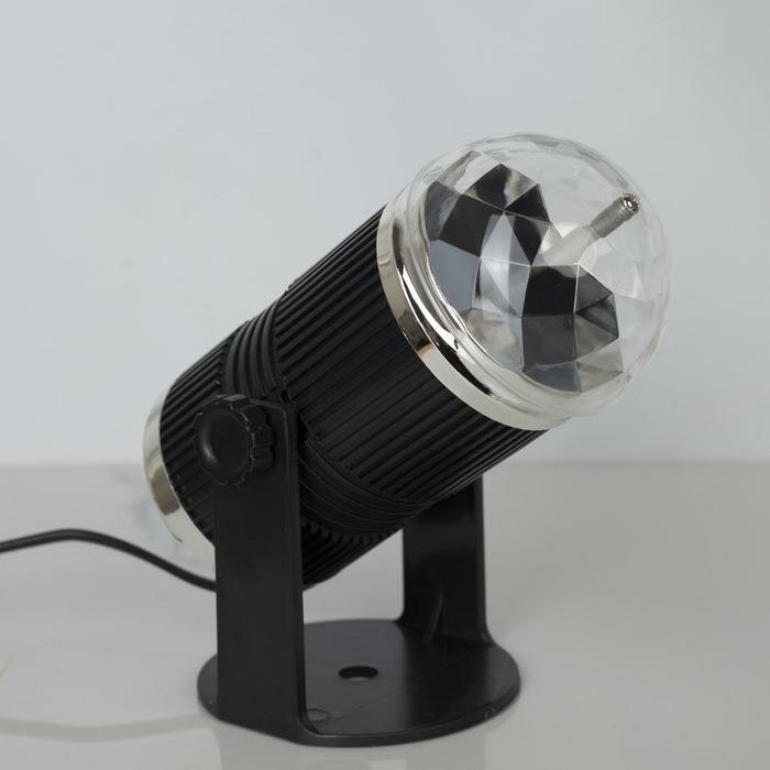Световой прибор хрустальный шар, 3 LED, 3 Вт, 220V, реагирует на звук - фотография № 2