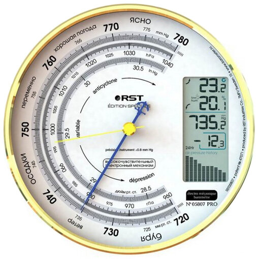 RST 05807 Цифровой барометр электромеханический с термогигрометром