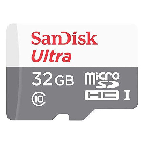 Карта памяти microSDHC UHS-I Sandisk Ultra 32 ГБ, 100 МБ/с, Class 10, SDSQUNR-032G-GN3MN, 1 шт., переходник без адаптера