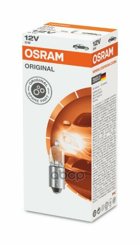 Автолампа Osram 64111 H5w 12V 5W Ba9s Miniwatt (Галогенная) (К10/50) Osram арт. 64111