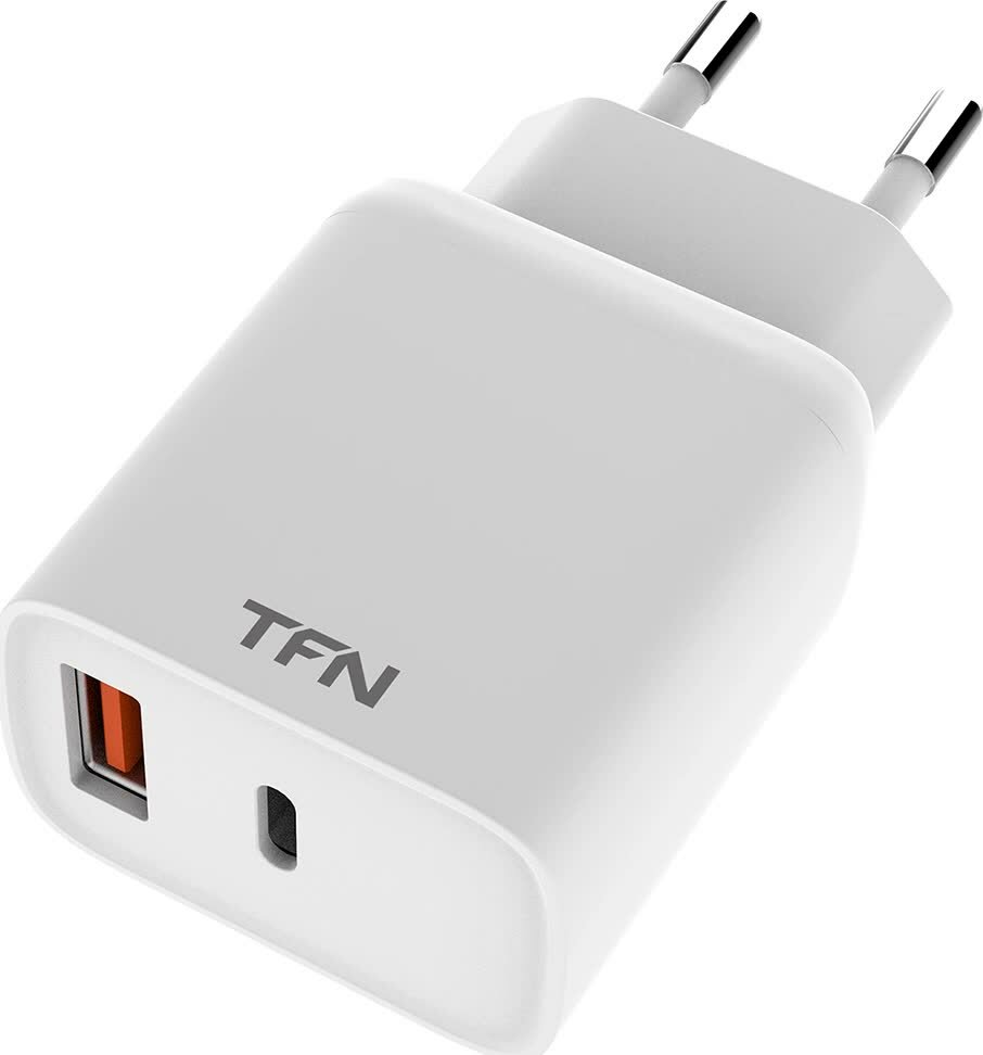 Сетевое зарядное устройство TFN RAPID QC3.0+PD3.0 18W white