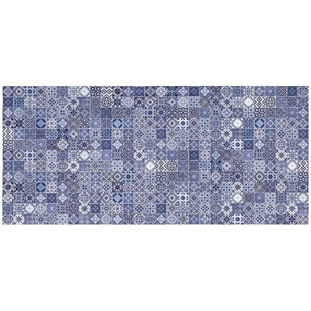фото плитка настенная 20x44 HAMMAM рельеф мозаика, голубая