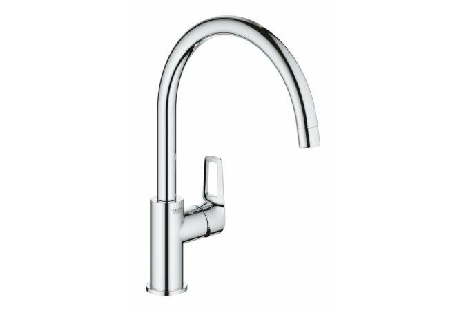 Смеситель для кухни Grohe BauLoop с высоким C-образным изливом, хром 31232001