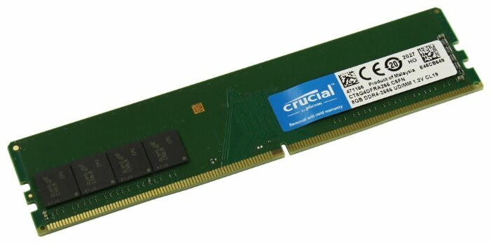 Модуль оперативной памяти Crucial Модуль оперативной памяти 8ГБ DDR4 SDRAM Crucial CT8G4DFRA266 (PC21300, 2666МГц, CL19) (ret)