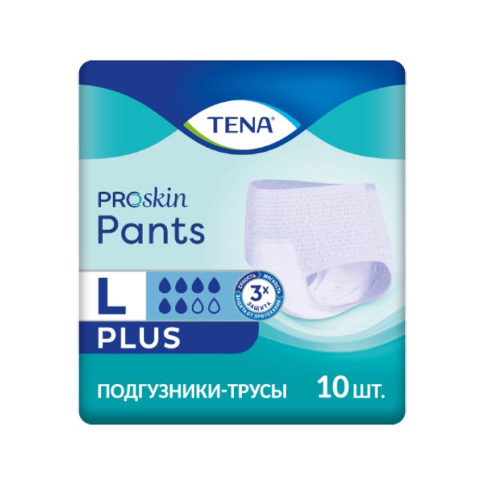 Tena Pants Plus подгузники для взрослых (трусы) р.L (100-135 см), 10 шт