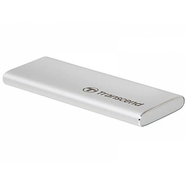 Накопитель External SSD Transcend 250Gb ESD260C (TS250GESD260C) (USB3.1 gen 2 Type C 520/460Mbs 3D NAND 81x34x8mm 33g) Silver