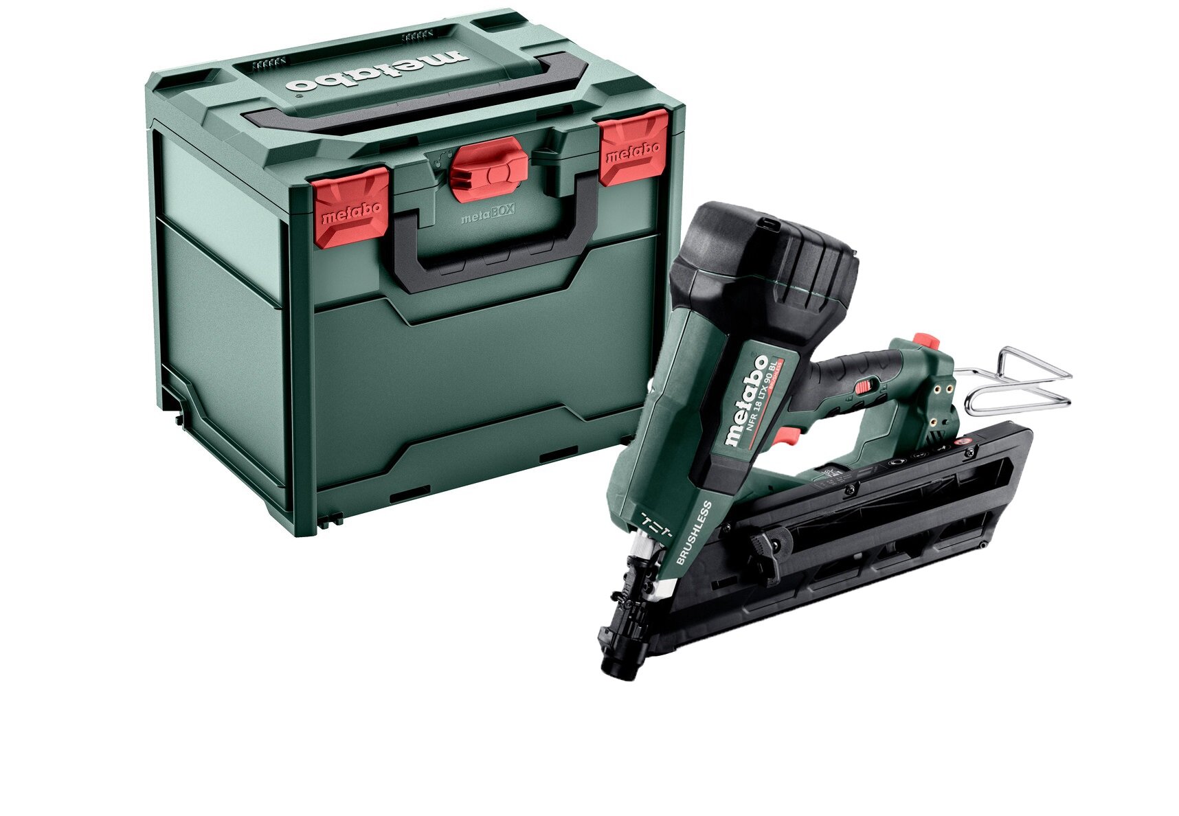 Аккумуляторный гвоздезабиватель Metabo NFR 18 LTX 90 BL MetaBOX 340 (612090840)