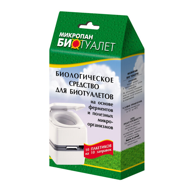 средство для биотуалетов микропан Биотуалет, 100 г, 10 пакетиков