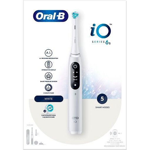 Электрическая зубная щетка Oral-B iO Series 6s, белый OBIOSERIES6SWH