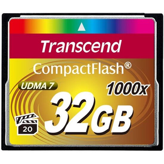 Карта памяти TRANSCEND CompactFlash 32GB 1000X (160/120 Mb/s) TS32GCF1000