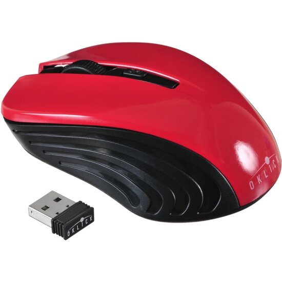 Мышь OKLICK 545MW Black/Red Wireless USB (368631)