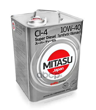 MITASU Масло Моторное Mitasu Super Diesel Ci-4 10w-40 Полусинтетическое 6 Л Mj2226