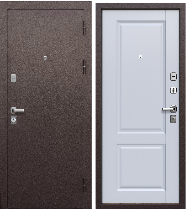 Дверь входная Толстяк Букле Шоколад Велюр белый софт 860*2050 левая - фотография № 1