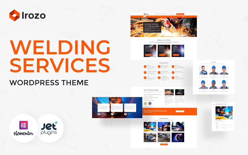 Шаблон Wordpress Irozo - Welding Services Theme WordPress