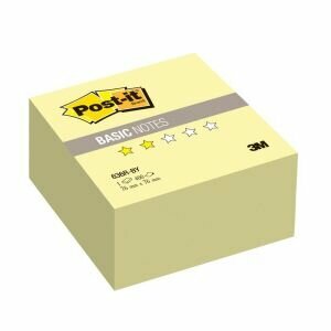Стикеры Post-it 76х76 мм желтые пастельные 400 листов, 416838