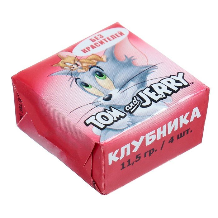 Конфеты жевательные Tom and Jerry со вкусом клубники, 11,5 г - фотография № 1