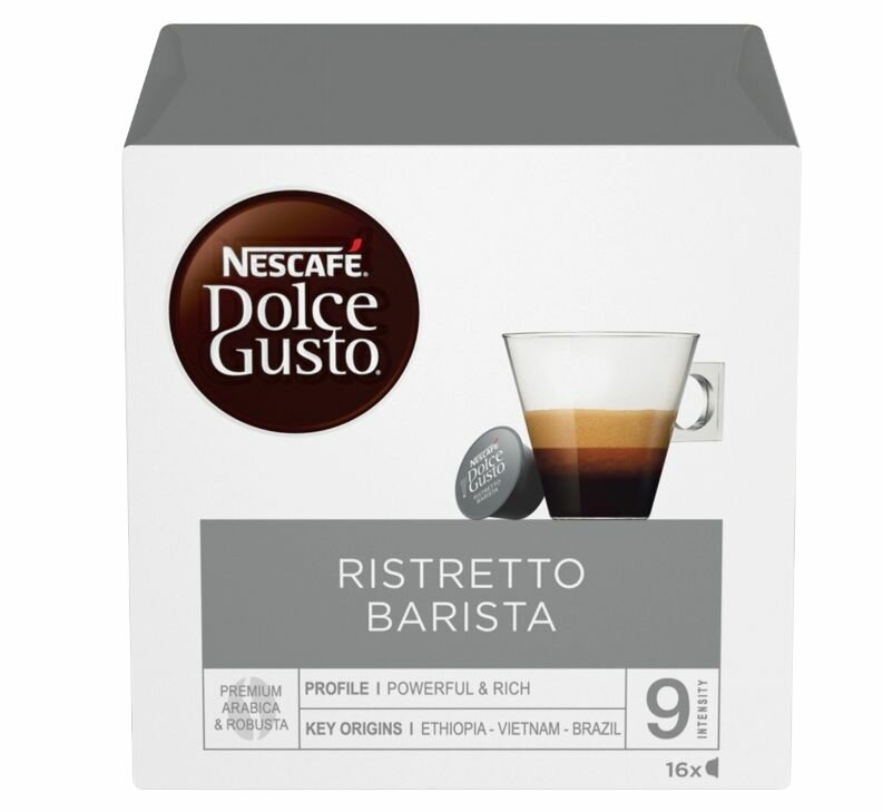 Капсулы для кофемашин Nescafe Dolce Gusto Ristretto Barista 6 упаковок по 16 капсул - фотография № 2