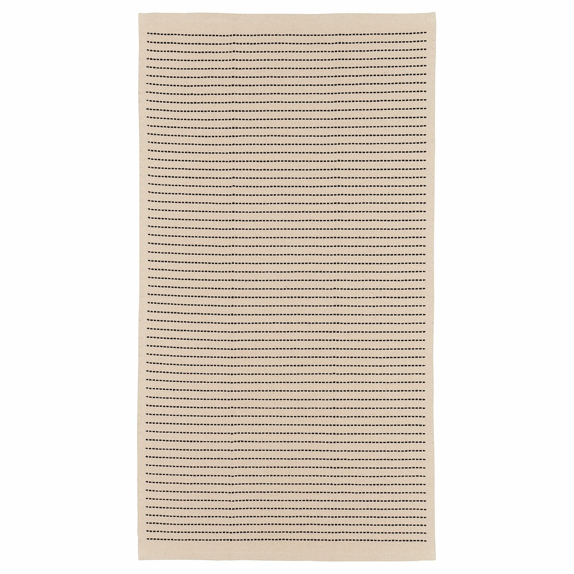 фото IKEA / икея STARREKLINTE, старреклинте, ковер, натуральный-черный, 80x150 см