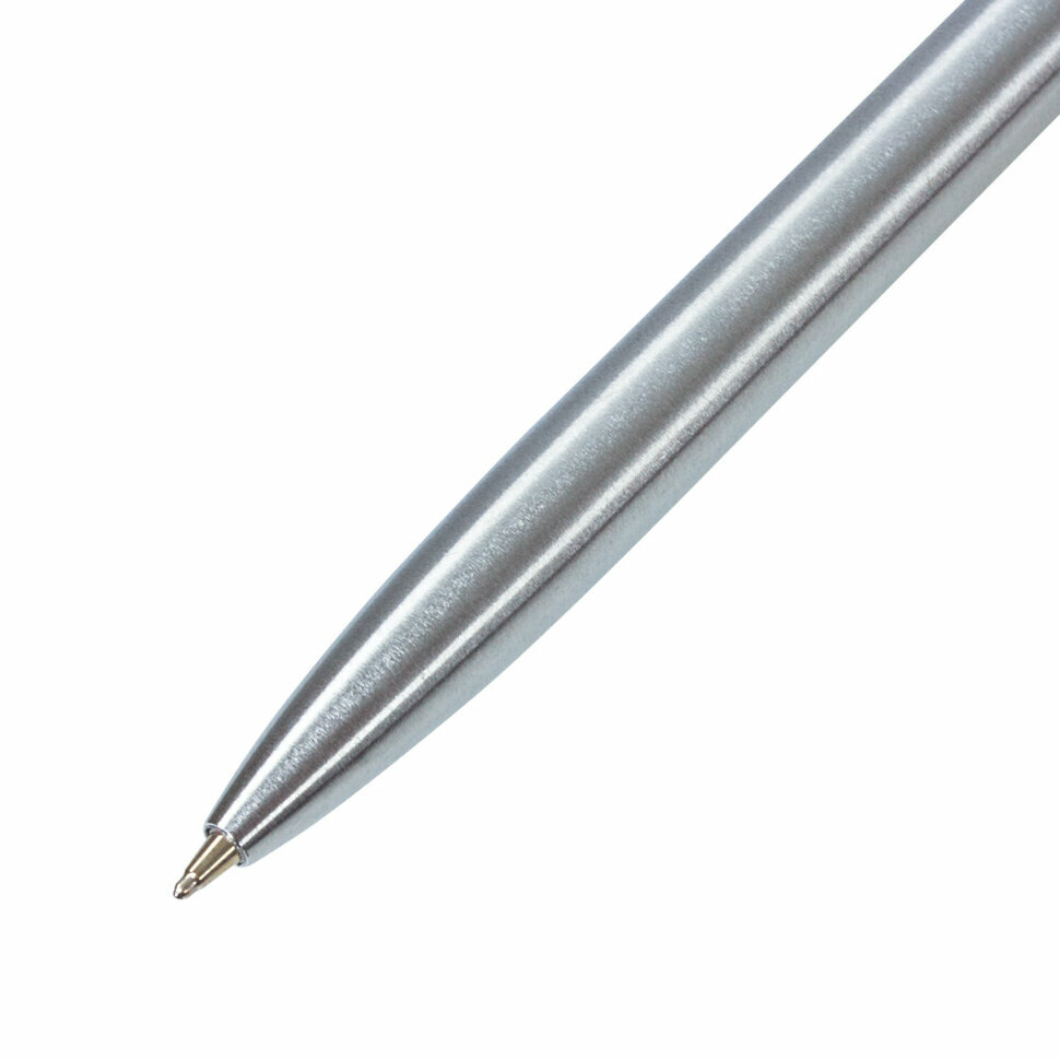 Ручка подарочная шариковая BRAUBERG Brioso, синяя, корпус серебристый с золотистыми деталями, линия письма 0,5 мм, 143463, 143463 - фотография № 5