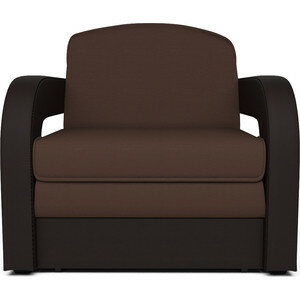 Кресло-кровать Mebel Ars Кармен 2 рогожка шоколад ППУ - фотография № 1