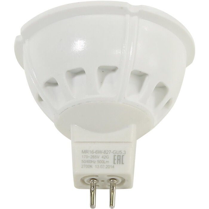 Светодиодная лампа ЭРА LED MR16-6W-827-GU5.3 Б0020542