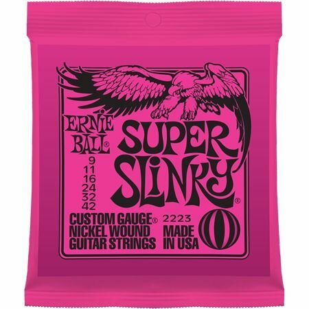 Струны для электрогитары 9-42 ERNIE BALL 2223 Nickel Wound Slinky Super