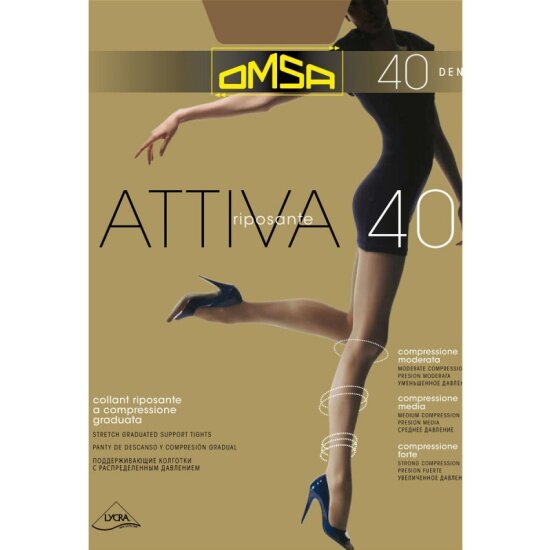 Колготки OMSA Attiva 40 женские, цвет visone, размер 2