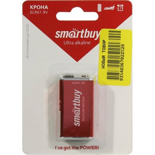 Батарейка Smartbuy Ultra Alkaline 6LR61/1B