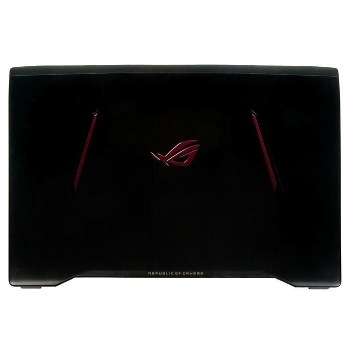 Крышка экрана Asus Rog GL702VS, GL702VM, GL702VT, GL702VI, GL702VMK, GL702ZC металлическая с серебристыми вставками