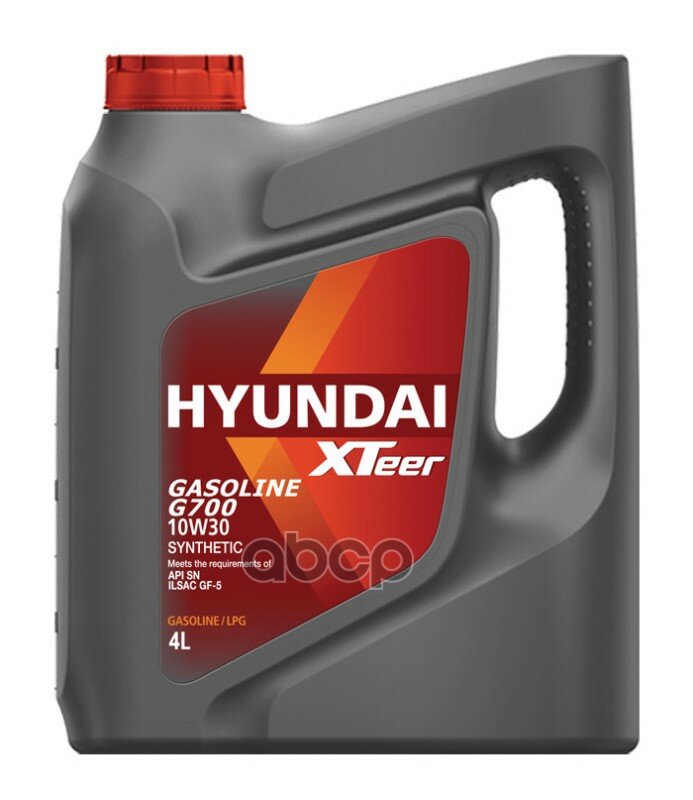 HYUNDAI XTeer Масло Моторное Hyundai Xteer Gasoline G700 10w-30 4 Л 1041003