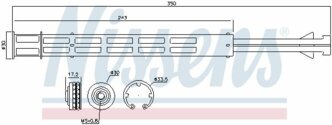 Осушитель кондиционера VW Passat/Passat CC/Passat Variant 05>16 Mercedes Viano/Vito/Vito / Mixto 03>14 NISSENS 95358