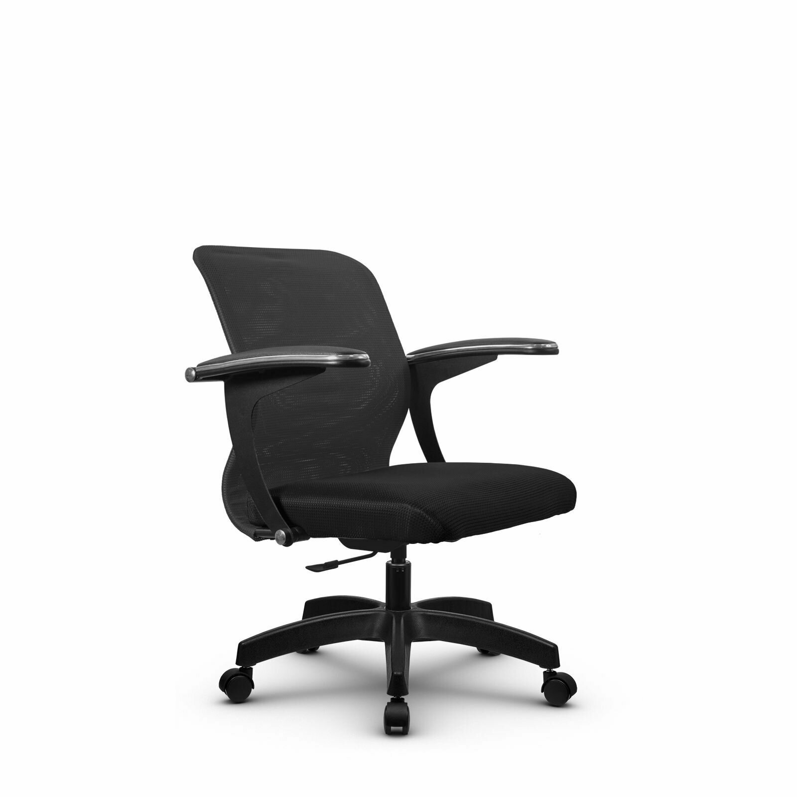 Компьютерное офисное кресло mетта SU-М-4/ подл. 160/осн. 005, Темно-серое/Черное - фотография № 1