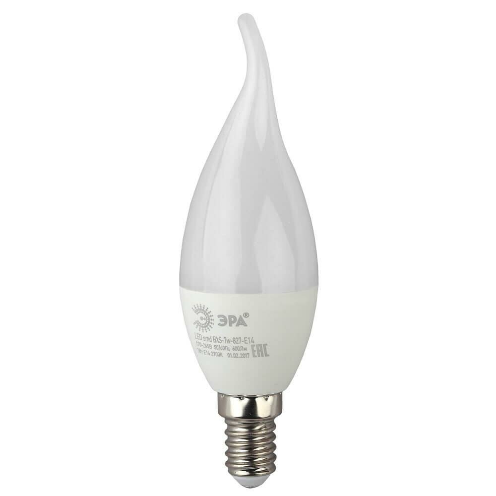 ЭРА Лампа светодиодная ЭРА E14 7W 2700K матовая LED BXS-7W-827-E14 Б0028482