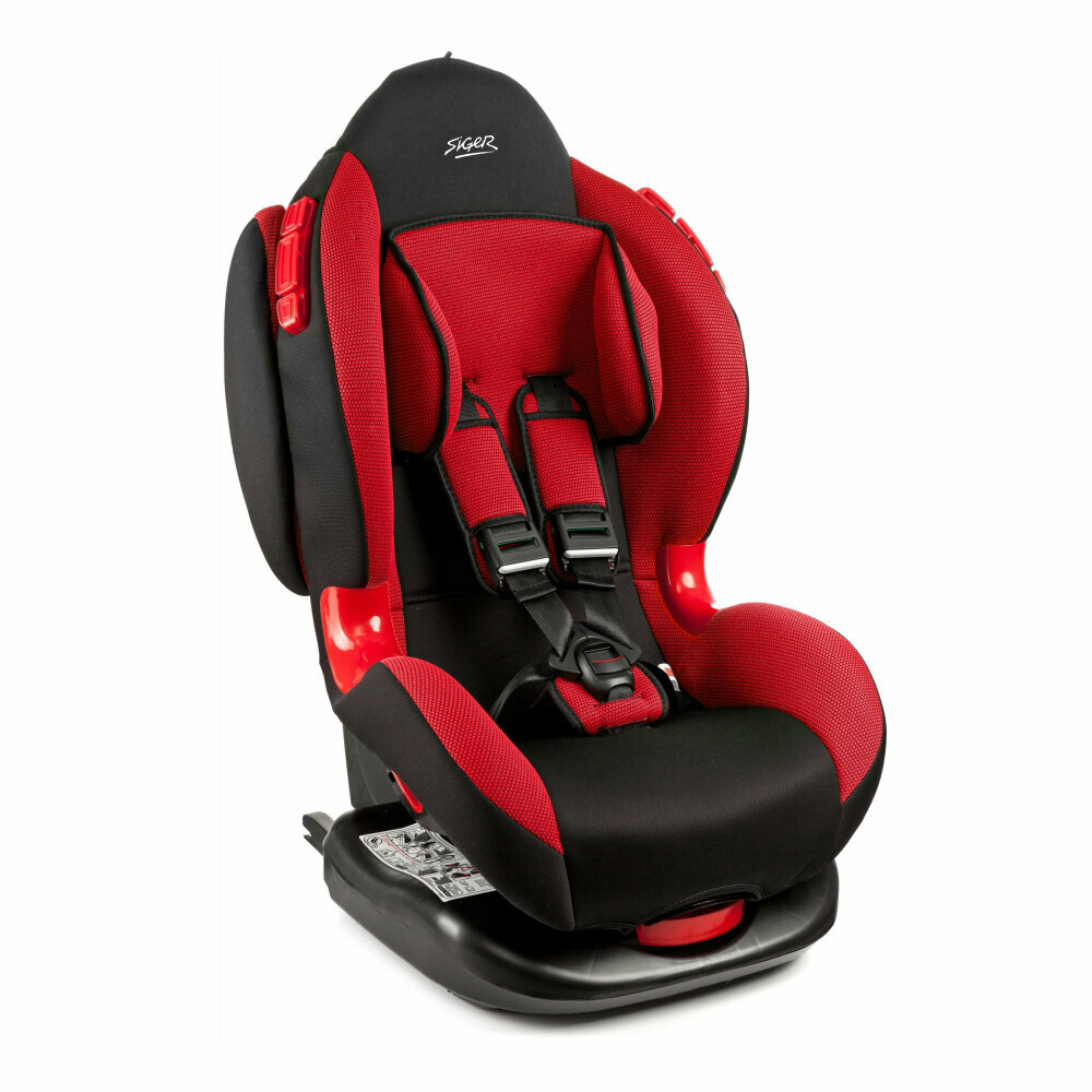 Автокресло группа 1/2 (9-25 кг) Siger Кокон-Isofix, красный