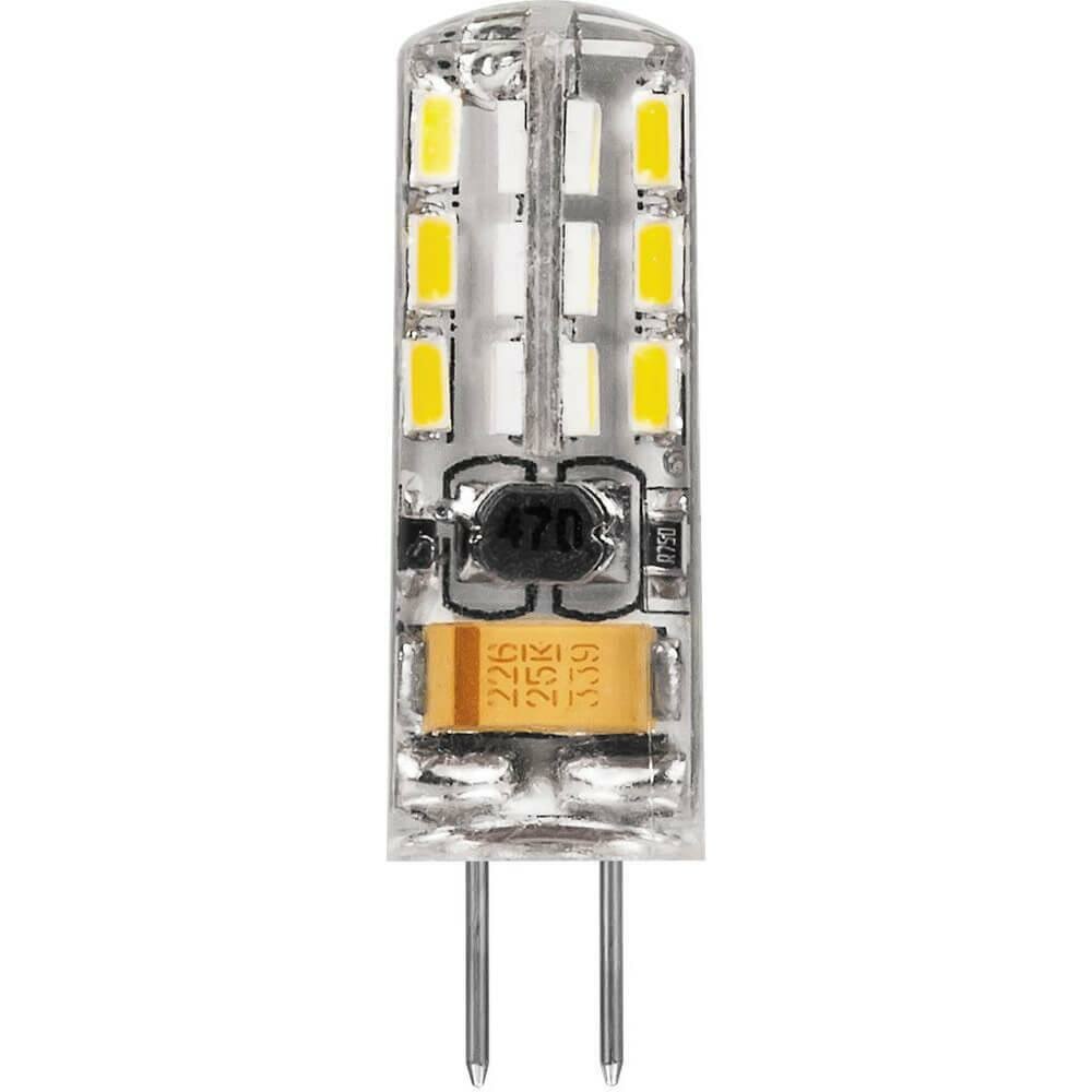 Feron (10 шт.) Лампа светодиодная Feron G4 2W 2700K Прямосторонняя Матовая LB-420 25858