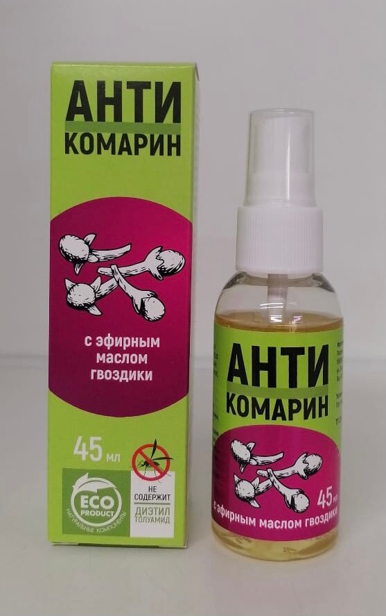 Антикомарин с эфирным маслом гвоздики, спрей, 45 мл - фотография № 1