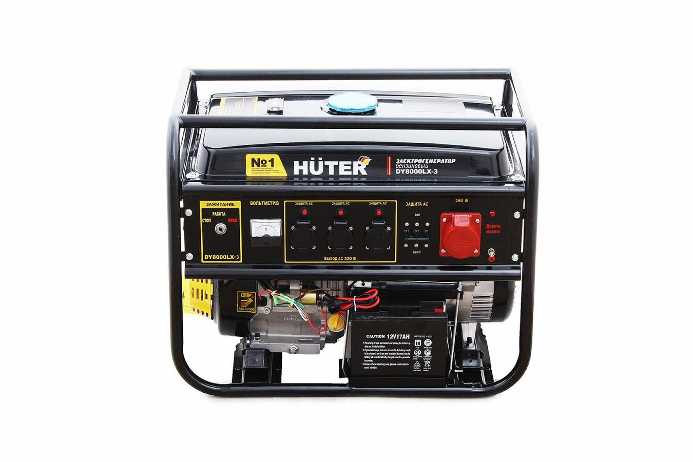 Бензиновый генератор Huter DY8000LX-3 (7000 Вт)