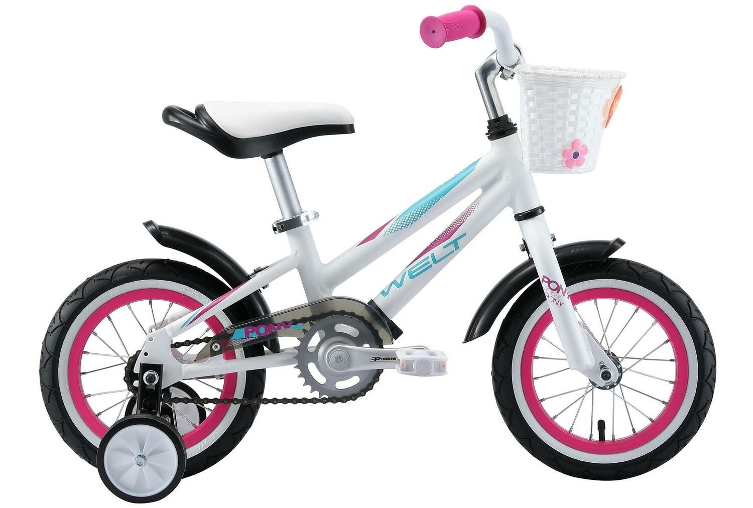 Велосипед WELT Pony 12 (2021), Цвет Бело-розовый, Размер рамы onesize