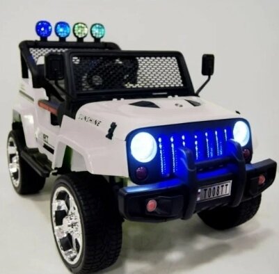 Электромобиль RiverToys Jeep T008TT 4WD (Белый / Полный привод 4x4 (4 мотора))