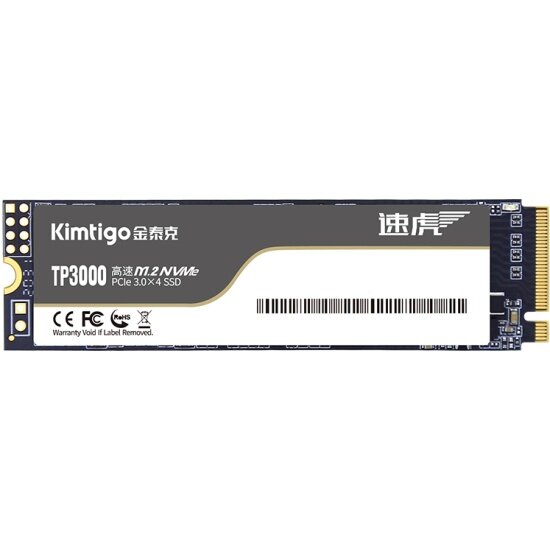 Накопитель SSD M.2 Kimtigo 1.0Tb TP-3000 Series (PCI-E 3.0 x4, up to 2100/1800MBs, 3D TLC, NVMe, 22х80mm)