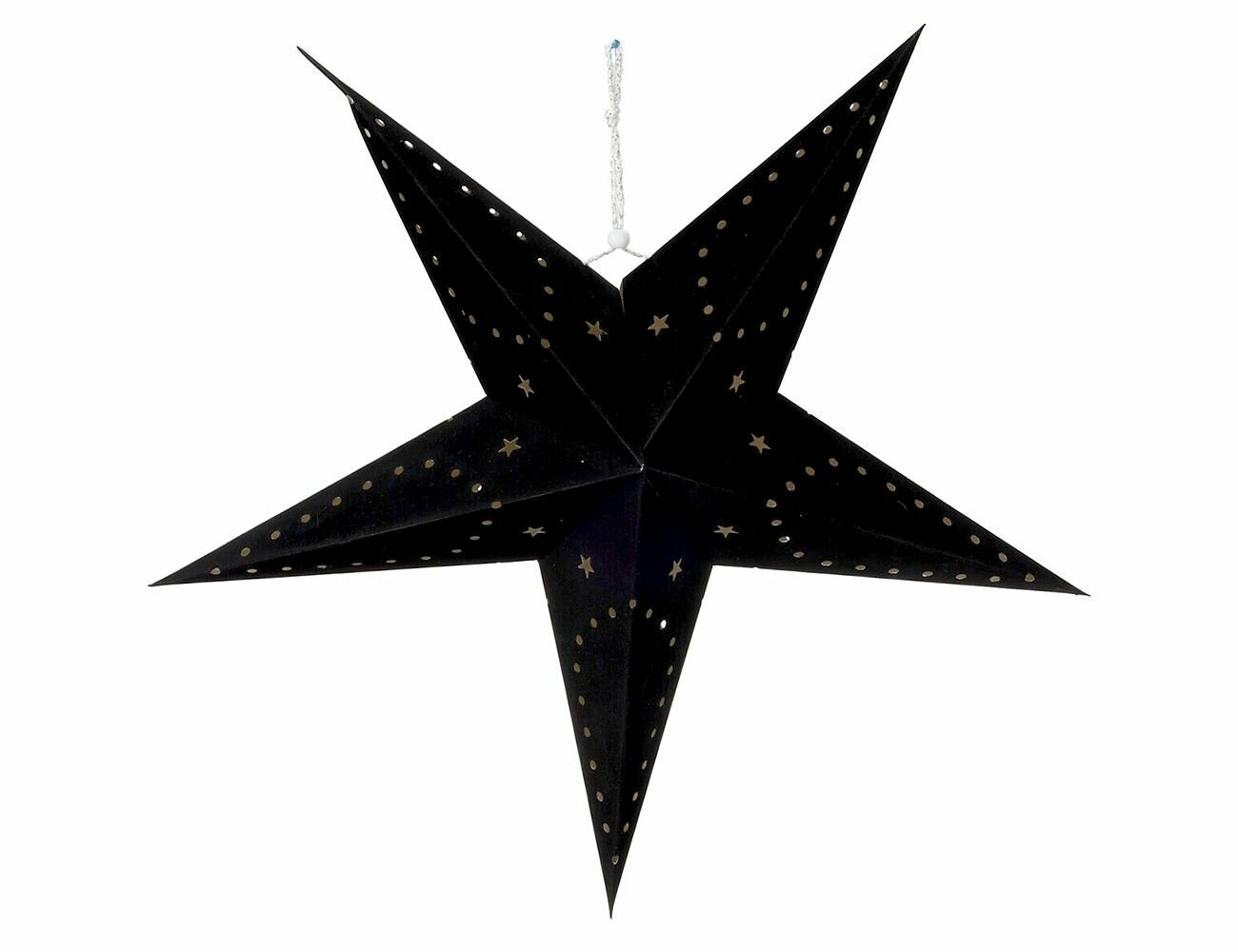 фото Декоративный подвесной светильник звезда нотте, чёрный, 10 тёплых белых LED-огней, 45 см, батарейки, Koopman International