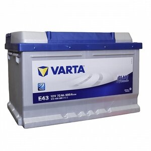 Аккумулятор Varta Blue Dynamic E43 72 Ач 680А низкий