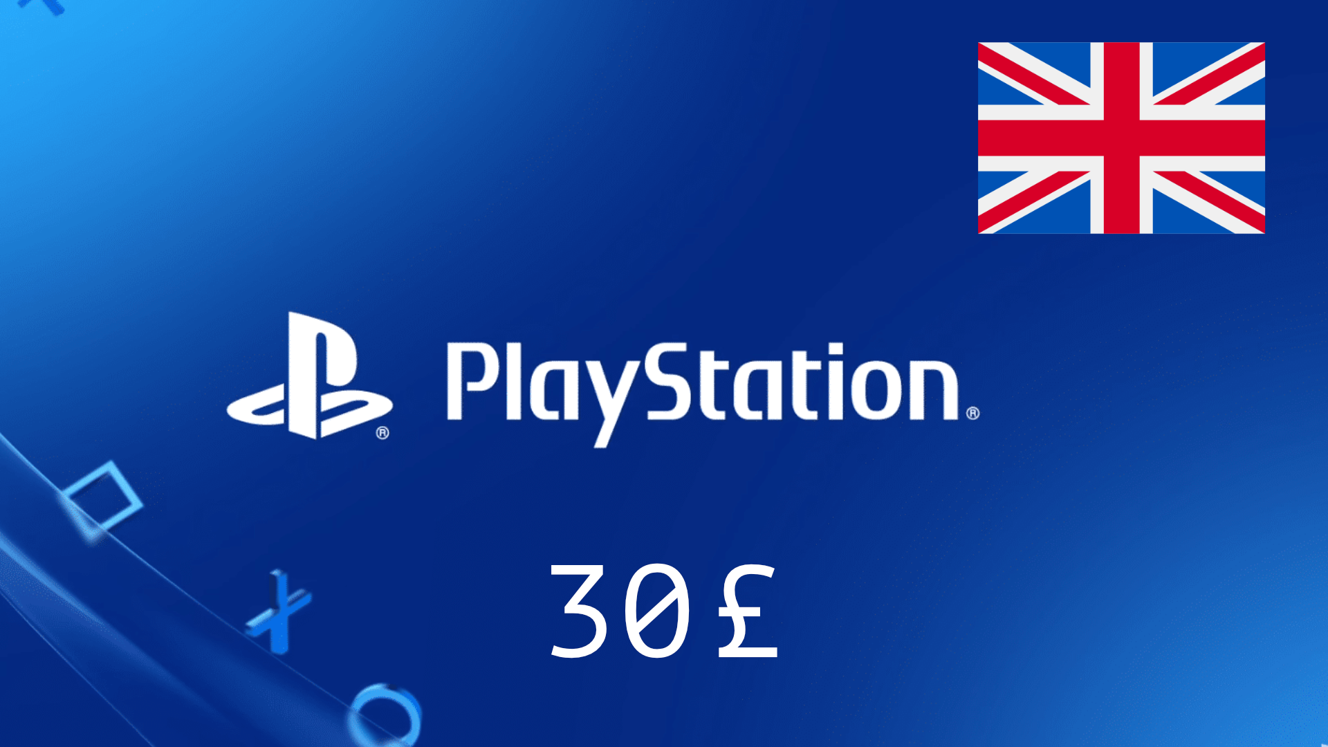Карта пополнения кошелька PlayStation Store Великобритания номинал 5 GBP