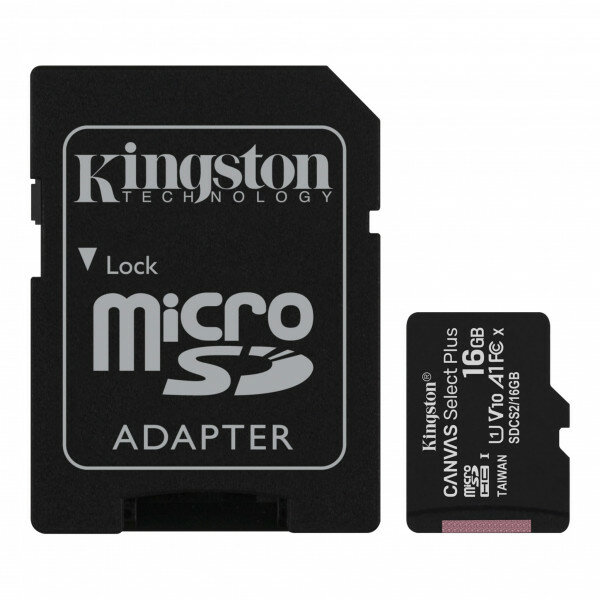 Карта памяти microSD 128GB Kingston microSDXC Class 10 UHS-I U1 Canvas Select Plus SDCS2/128GB