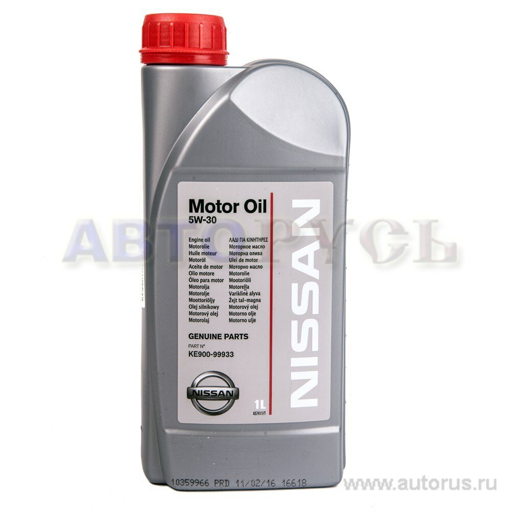 Масло моторное nissan motor oil 5w-30 синтетическое 1 л ke900-99933r