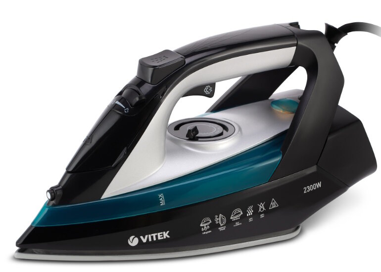 фото Утюг VITEK VT-8324, черный/белый/синий
