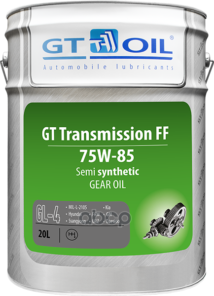 Gt Oil^8809059407653   Gt Transmission Ff, Sae 75w-85, Api Gl-4, 20  GT OIL . 8809059407653