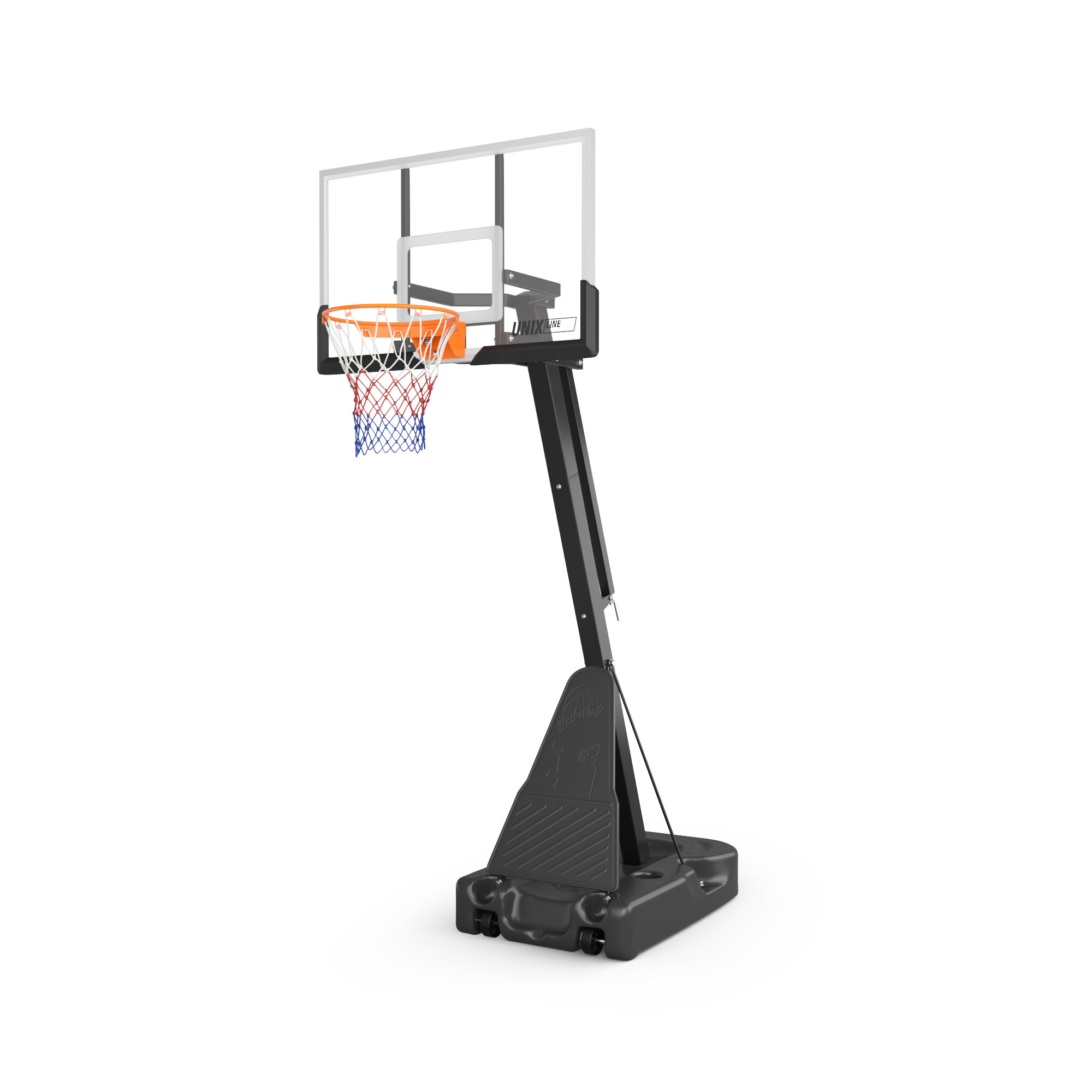 UNIX Line Баскетбольная стойка UNIX Line B-Stand-PC 54x32" R45 H230-305 см