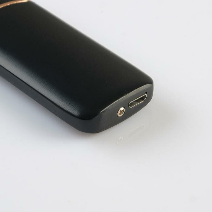 Зажигалка электронная "Смелый, сильный, справедливый", USB, спираль, 3 х 7.3 см, черная - фотография № 5